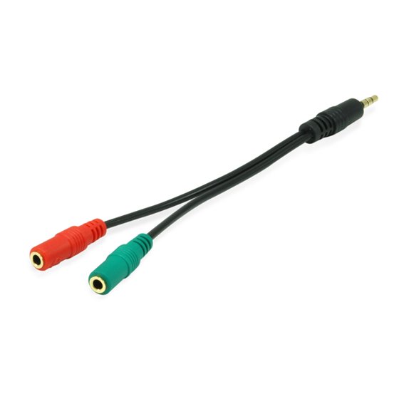 147943 cable de audio 1,5 m 2 x 3.5mm 3,5mm Negro