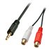35678 cable de audio 0,25 m 2 x RCA 3,5mm Negro, Rojo, Blanco