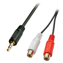 35678 cable de audio 0,25 m 2 x RCA 3,5mm Negro, Rojo, Blanco