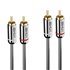 35345 cable de audio 1 m 2 x RCA Antracita