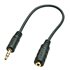 35699 cable de audio 20 m 3,5mm 2,5mm Negro