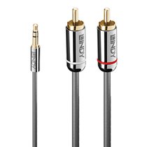 35333 cable de audio 1 m 3,5mm 2 x RCA Antracita