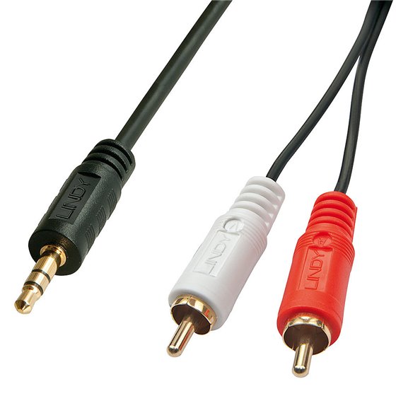35685 cable de audio 10 m 2 x RCA 3,5mm Negro