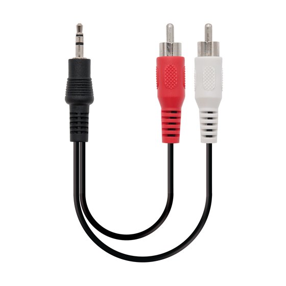 10.24.0305 cable de audio 5 m 3,5mm 2 x RCA Negro