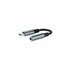 Cable Adaptador Audio USB-C/M a Jack 3.5/H, 11 cm, Negro/Gris