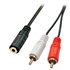 35677 cable de audio 0,25 m 2 x RCA 3,5mm Negro, Rojo, Blanco