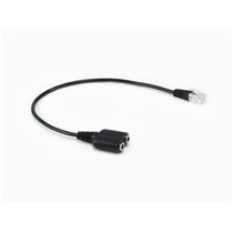 147944 cable de audio 0,25 m RJ-9 2 x 3.5mm Negro