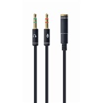 Adapter audio stereo 3.5mm mini Jack/4PIN/ cable de audio 0,2 m 3,5mm 2 x 3.5mm Negro