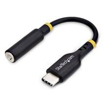 Adaptador de Audio USB-C a 3,5mm TRRS Minijack - Adaptador de Audio USB Tipo C para Auriculares con Micrófono - DAC de 32bits - 