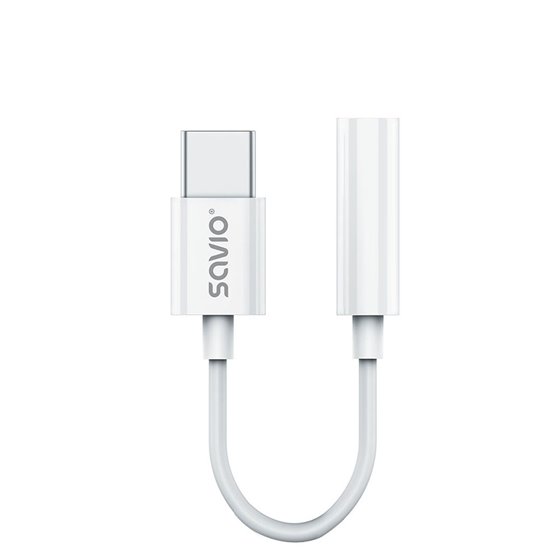AK-51 cable de audio 0,11 m 3,5mm USB Tipo C Blanco