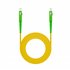 Cable de Fibra Óptica SC/APC a SC/APC Monomodo Simplex LSZH, Amarillo, 3 m