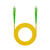 Cable de Fibra Óptica SC/APC a SC/APC Monomodo Simplex LSZH, Amarillo, 3 m
