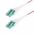 Cable de Fibra Óptica Multimodo OM4 LC a LC UPC de 1m - 50/125µm - 40G/100G - Violeta Érica - LOMMF/VCSE - Cable Uniboot de Fibr