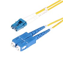 Cable de Fibra Óptica LC a SC (UPC) OS2 Monomodo 9/125µm 100G LSZH Dúplex de 10m - Low Insertion Loss - Resistente a Dobleces - 