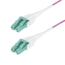 Cable de Fibra Óptica Multimodo OM4 LC a LC UPC de 30m - 50/125µm - 40G/100G - Violeta Érica - LOMMF/VCSE - Cable Uniboot de Fib