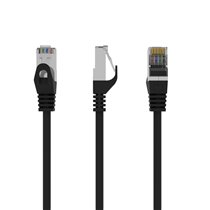 PP6-1M/BK cable de red Negro Cat6 F/UTP (FTP)