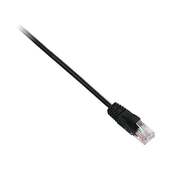 Cable negro Cat6 no blindado (UTP) con conector RJ45 macho a RJ45 macho 1m 3.3ft