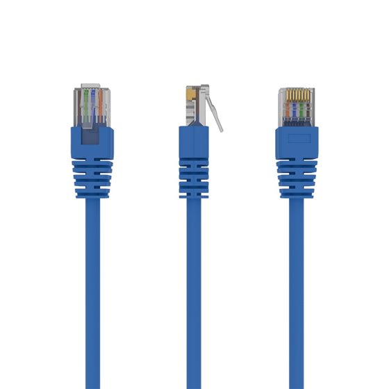 Patch Cord Cat.5e 0.25m cable de red Azul 0,25 m Cat5e U/UTP (UTP)