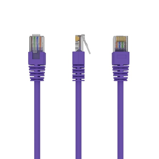 RJ45/RJ45 Cat5e 1m cable de red Púrpura U/UTP (UTP)