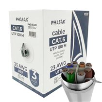 Bobina de Cable de Red Cat.6 FTP LSZH Sólido AWG23 CCA 305M - PHR 6312