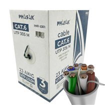 Bobina de Cable de Red Cat.6 UTP LSZH Sólido AWG23 CCA 305M - PHR 6301