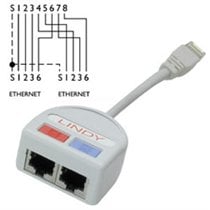 UTP Port Doubler cable de red Gris
