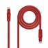 Cable de red latiguillo RJ45 LSZH Cat.6A UTP AWG24, Rojo, 3.0m