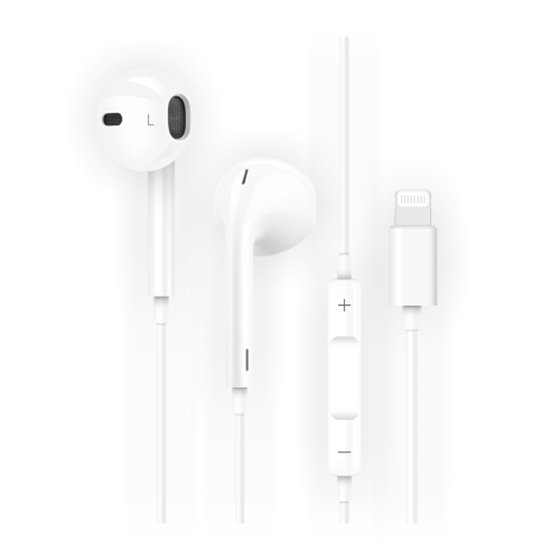 AURICULARES TECHONE BOTON LIGHTNING BLAN