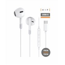 AURICULARES TECHONE BOTON USB-C BLANCO
