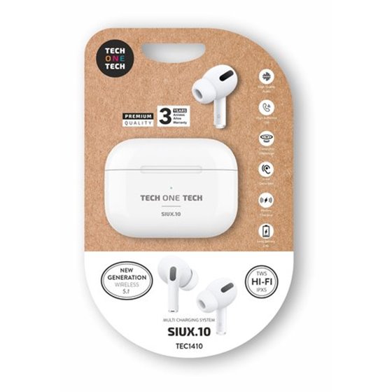 AURICULARES TECHONE SIUX.10 BLUET. BLANC