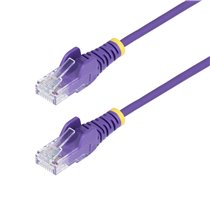 Cable de Red Ethernet CAT6 Delgado sin Enganches Morado de 1,5m - Cable RJ45 Snagless Slim de 28AWG - Alambre de Cobre Puro - Po