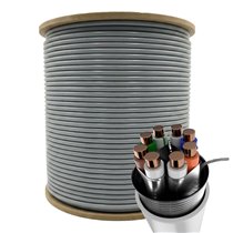 Bobina de cable de red S/FTP Cat.6A cobre LSZH sólido CPR Cca 305 m gris – PHR 6202