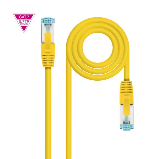 Cable de Red Cat.7 600MHZ LSZH SFTP PIMF AWG26, Amarillo, 2 m
