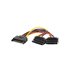 CA-SASA-10CU-0015 cable de SATA 0,15 m SATA de 15 pines 2 x SATA de 15 pines Negro, Rojo, Amarillo