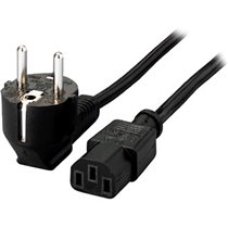 112120 Negro 1,8 m C13 acoplador CEE7/4
