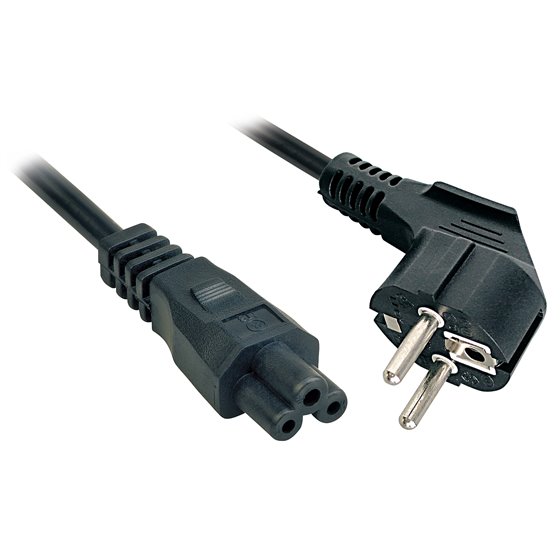 5m, CEE 7/7 - IEC 320 C5 Negro CEE7/7 C5 acoplador