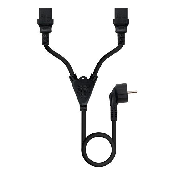 Cable de Alimentación CEE7/M a 2xC13/H, Negro, 3 m