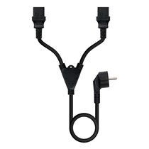 Cable de Alimentación CEE7/M a 2xC13/H, Negro, 3 m