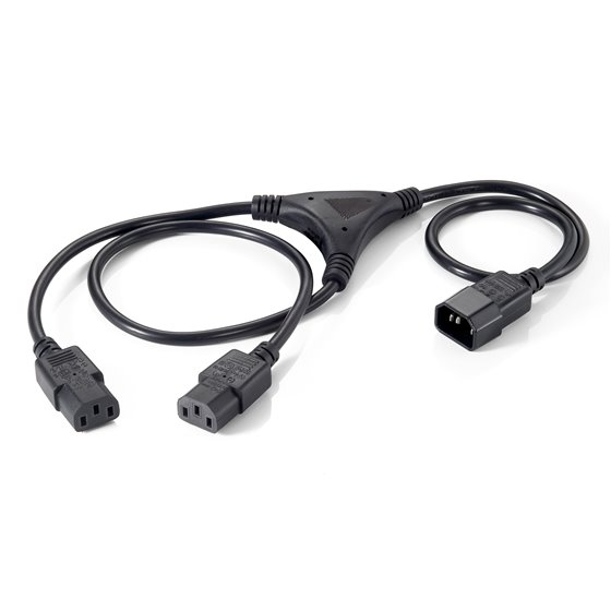 112210 cable de transmisión Negro 1,6 m C14 acoplador Acoplador C13 2 x