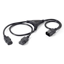 112210 cable de transmisión Negro 1,6 m C14 acoplador Acoplador C13 2 x