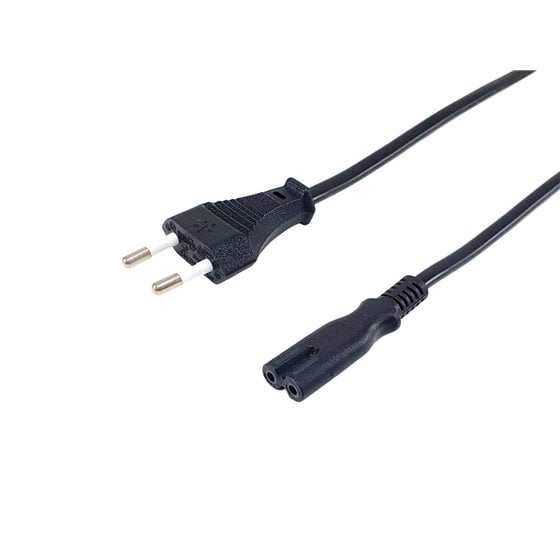 112160 cable de transmisión Negro 1,8 m C7 acoplador 2 pines