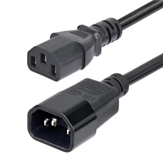 Cable de Extensión de Alimentación C14 a C13 4,5m - Cable de Alimentación C14 a C13 para PDU - Cable Alargador de Alimentación -