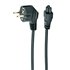 PC-186-ML12-0.5M cable de transmisión Negro 0,5 m CEE 7/7 C5 acoplador