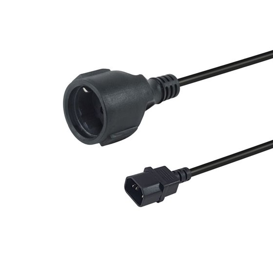 112106 cable de transmisión Negro 0,25 m IEC C14 CEE7/3
