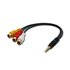 35539 cable de vídeo compuesto 0,25 m 3,5mm 3 x RCA Negro