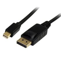 Cable de 1m Mini DisplayPort a DisplayPort 1.2 - Cable Adaptador Mini DisplayPort a DisplayPort 4K x 2K UHD - Cable para Monitor
