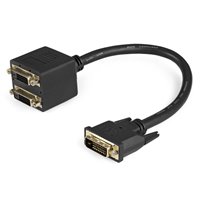 Cable Duplicador Divisor de Vídeo DVI-D de 2 Puertos Salidas Compacto - Bifurcador