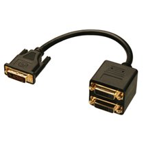DVI Splitter Cable cable DVI 0,18 m DVI-D Negro