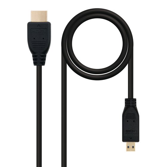 HDMI, 0.8m cable HDMI 0,8 m HDMI tipo A (Estándar) HDMI tipo D (Micro) Negro