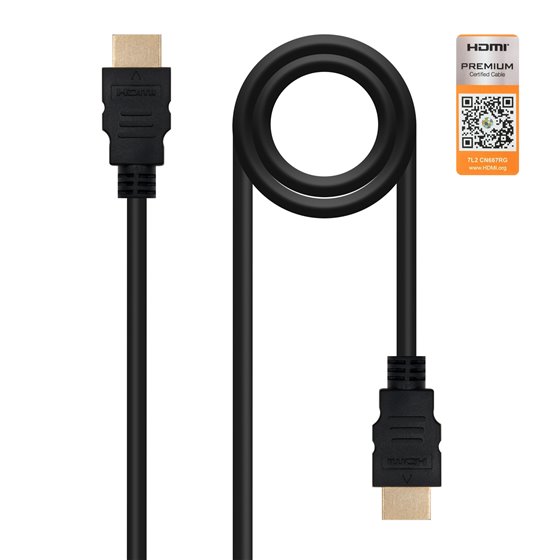 HDMI V2.0, 1m cable HDMI HDMI tipo A (Estándar) Negro